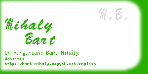mihaly bart business card